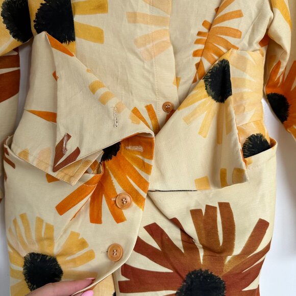 Jacquemus Le Collectionneuse Jacket Mini Dress Allover Floral Print Sz 36 - Picture 10 of 12